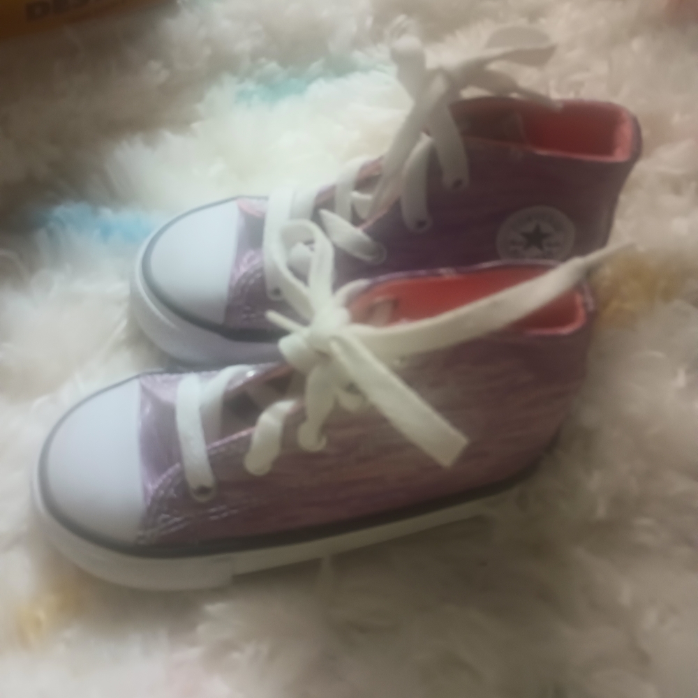 Converse Kids Purple High-Top Sneakers